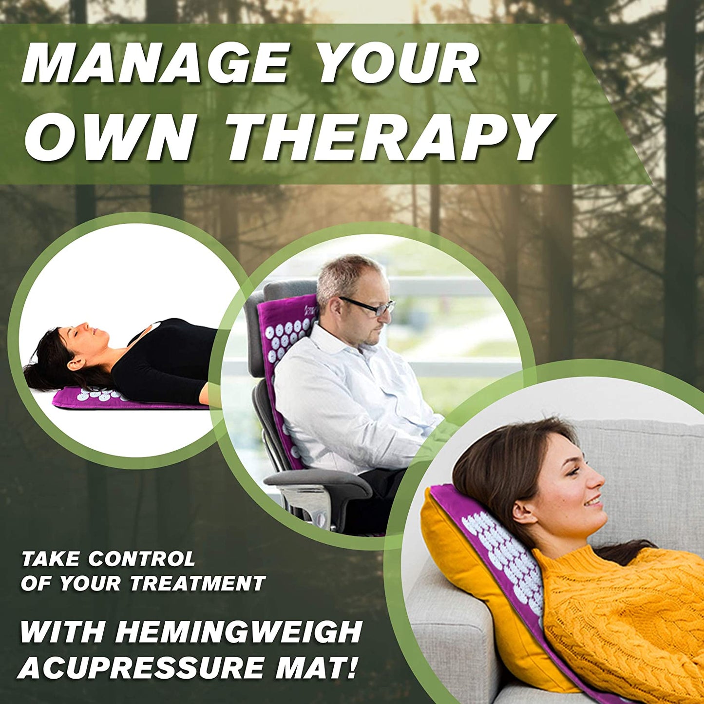 Acupressure Pain Relief Massage Mat And Pillow Set 
