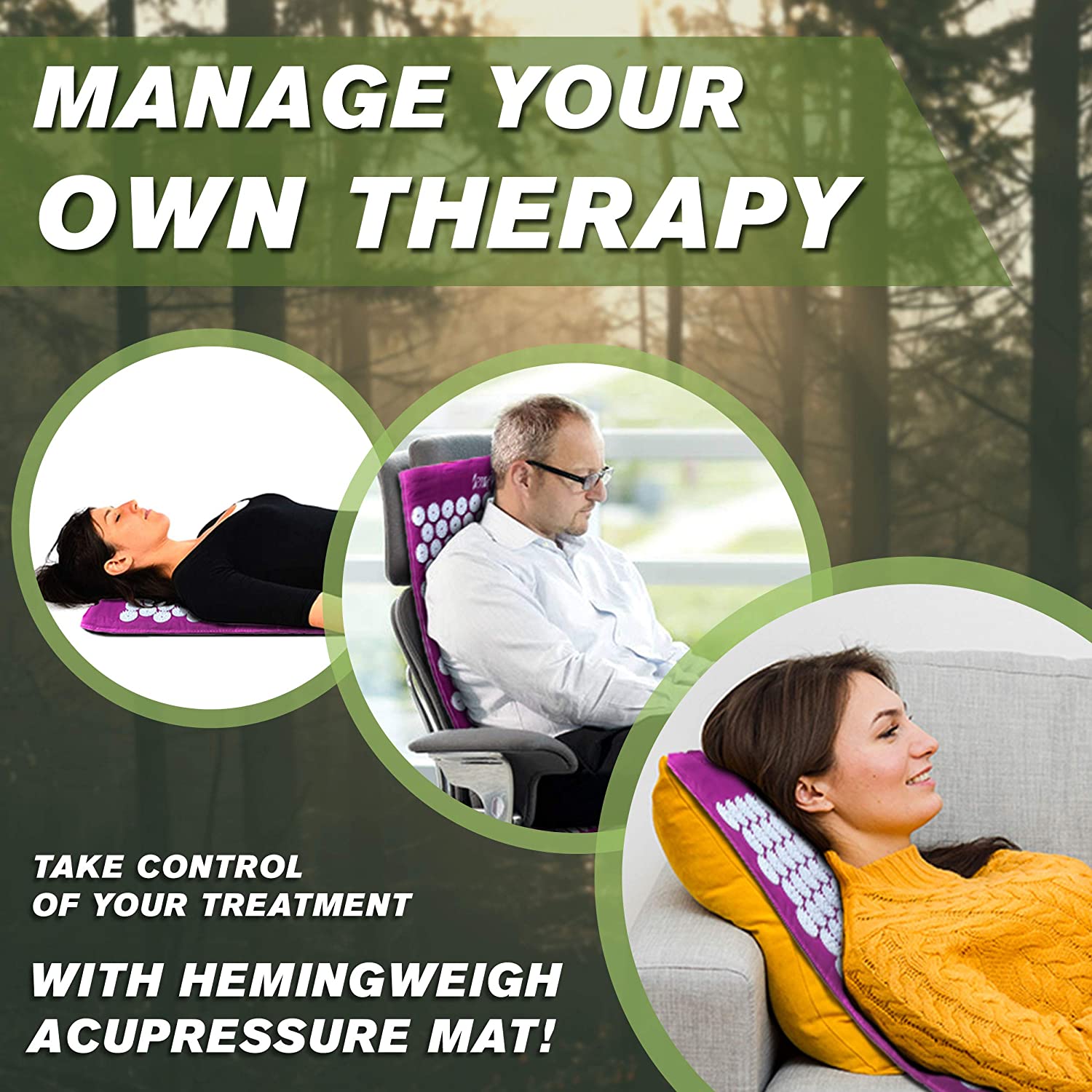 Acupressure Pain Relief Massage Mat And Pillow Set 