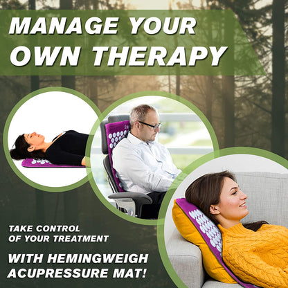 Acupressure Pain Relief Massage Mat And Pillow Set 