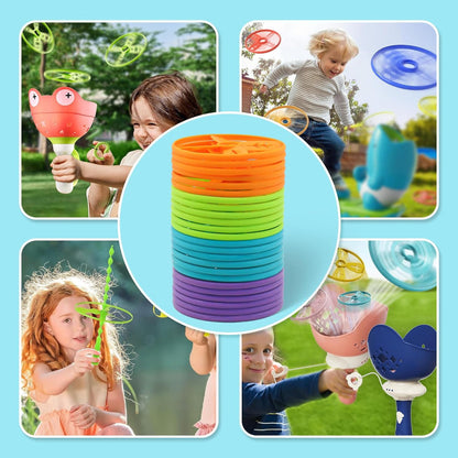 24-Pack Flying Discs Set – Outdoor Kids Toy Refills for Handheld & Foot Powered Launchers