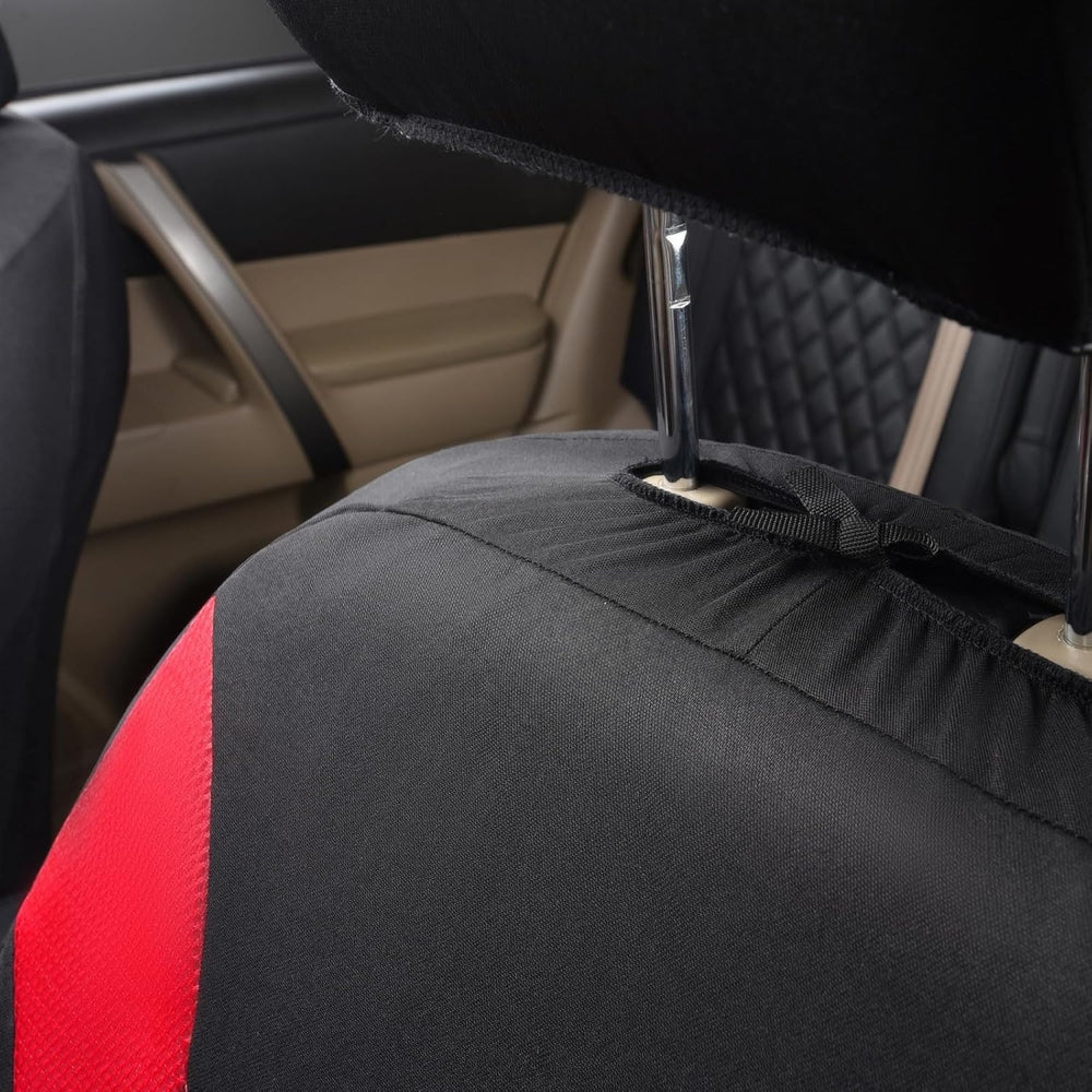 Full Set Car Seat Covers – Front & Rear Bench Polyester Mesh Fabric – Easy Install SUV Car Covers