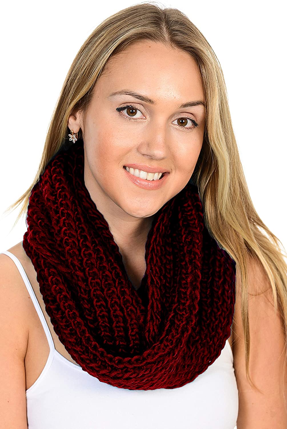 Basico Infinity Scarf | Winter Crochet Knit Scarf in One Size