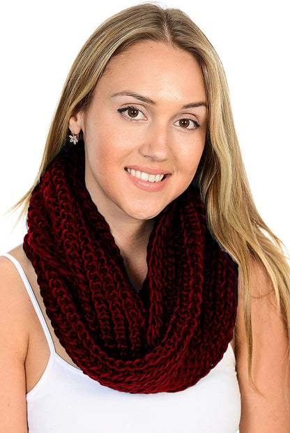 Basico Infinity Scarf | Winter Crochet Knit Scarf in One Size