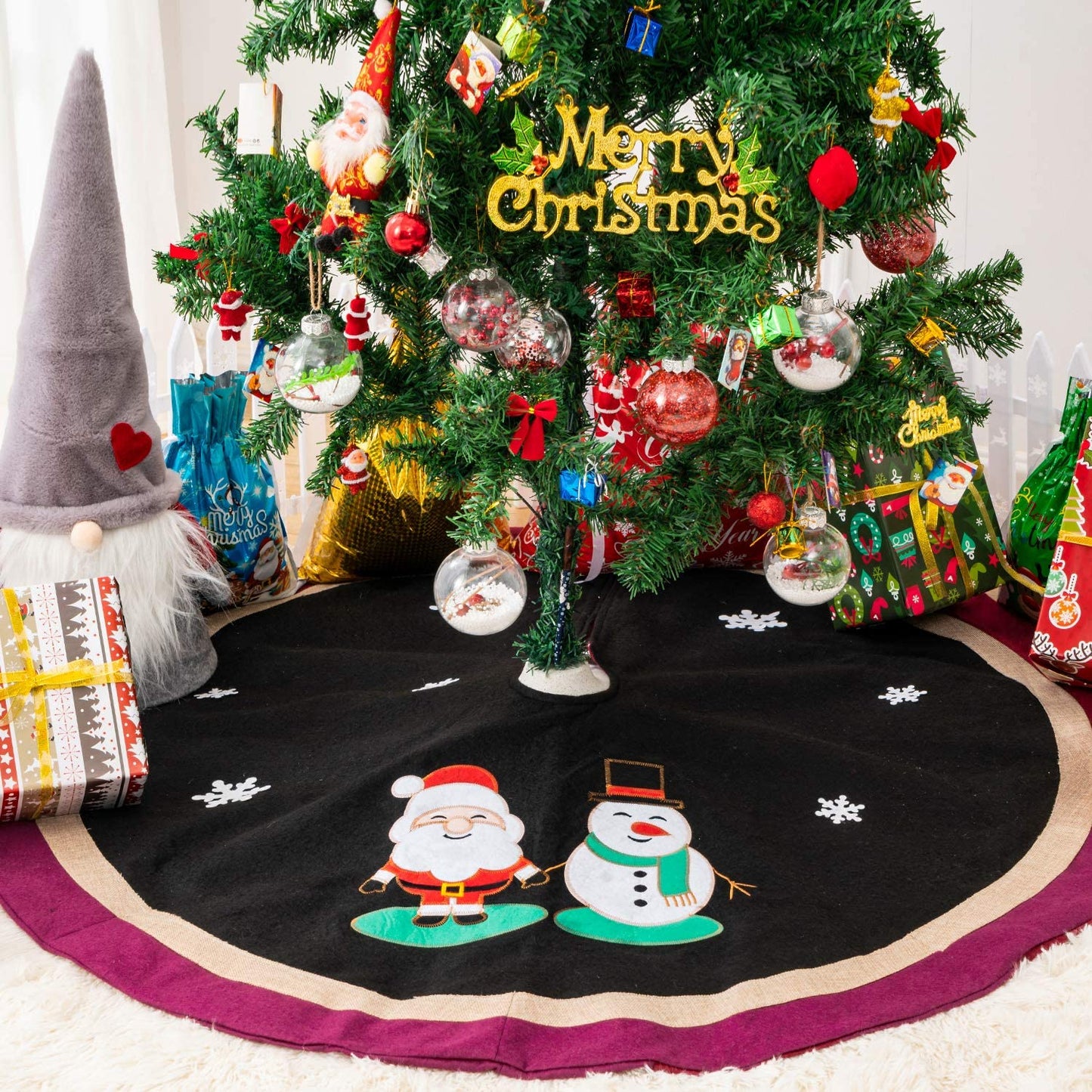 48" Decorative Christmas Tree Skirt 