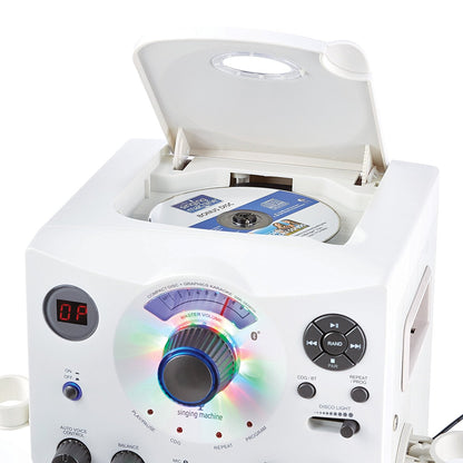 Singing Machine Karaoke SML385BTBK with Bluetooth, Sound and Multi Color LED Lights