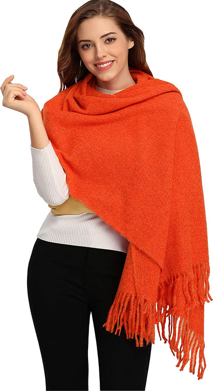 Women Men Winter Thick Cable Knit Wrap Chunky Warm Scarf