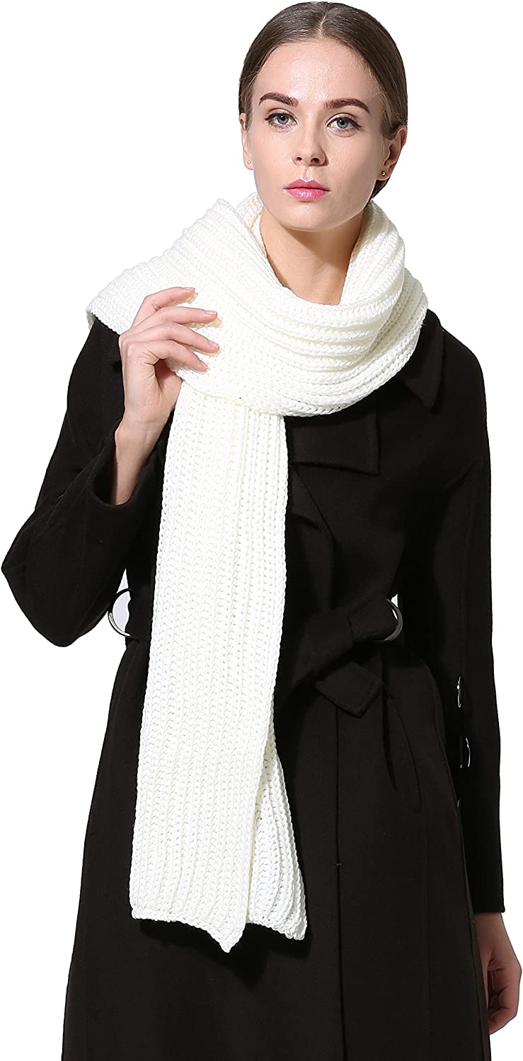 Women Men Winter Thick Cable Knit Wrap Chunky Warm Scarf