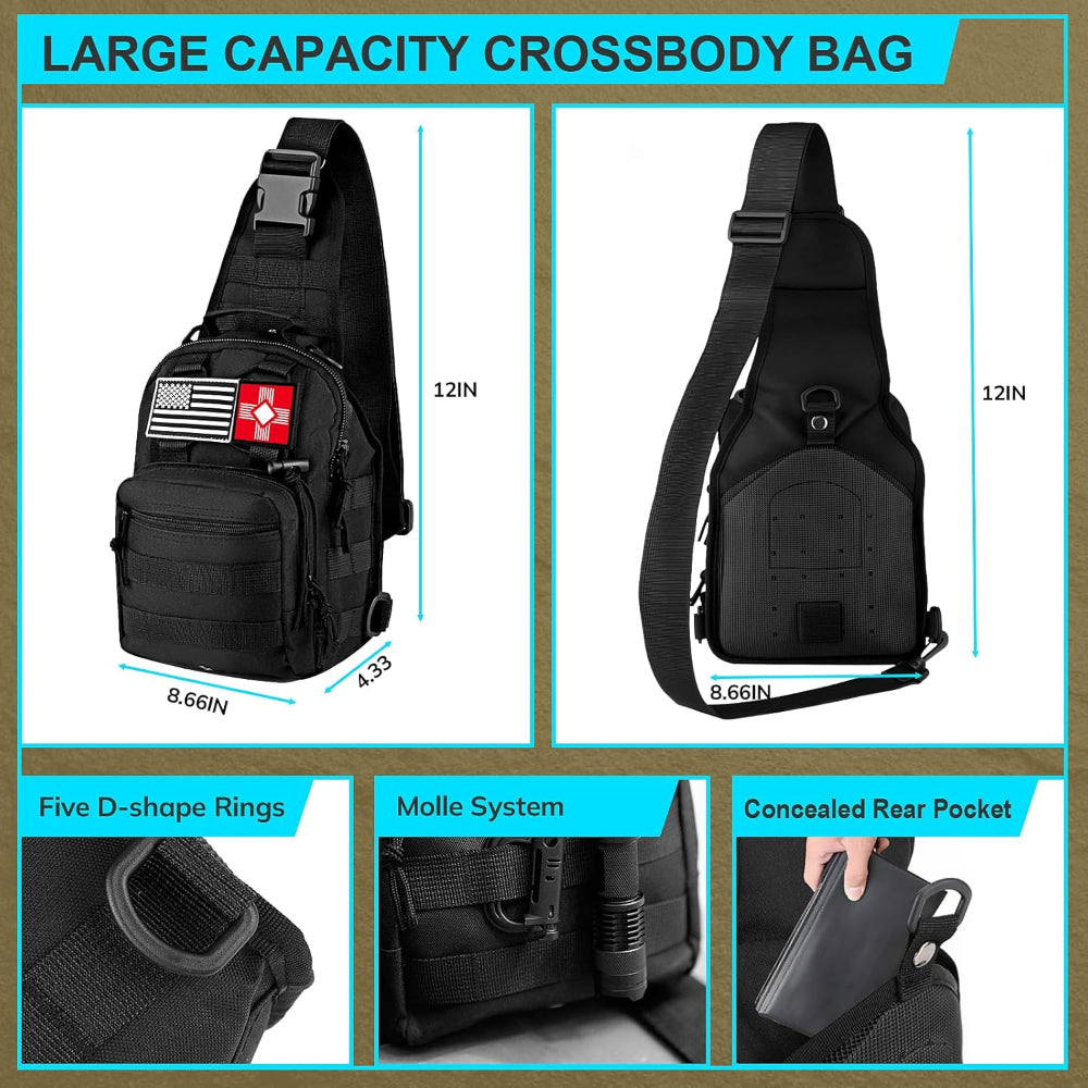 251-Piece Survival Kit – Emergency Gear & Supplies Use – Includes First Aid Tools & Crossbody Bag – Camping, Hiking & Outdoor Adventure Safety Set