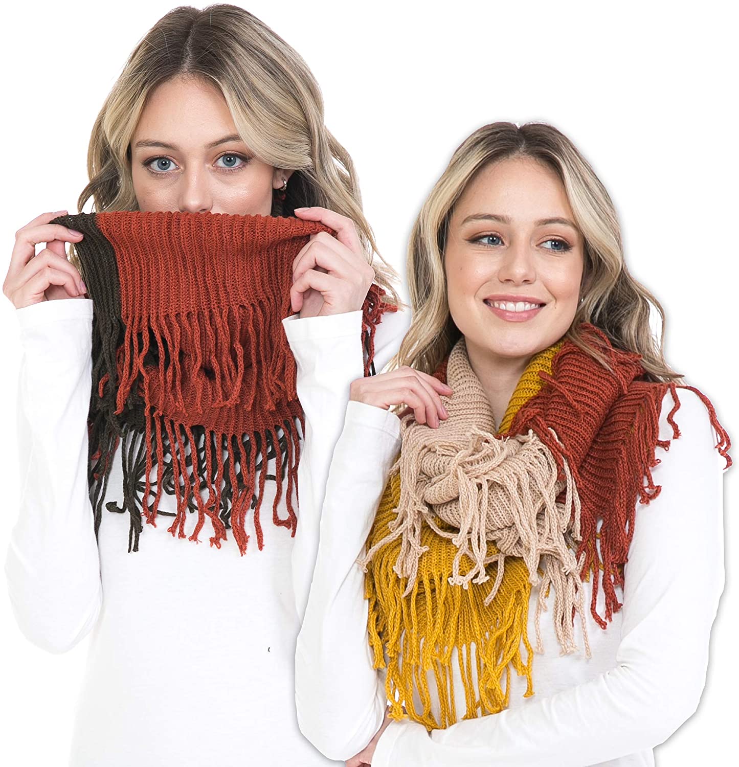 Basico Scarfs For Women Fashion, Soft Winter Scarf Masks, Infinity Scarves Neck Warmer