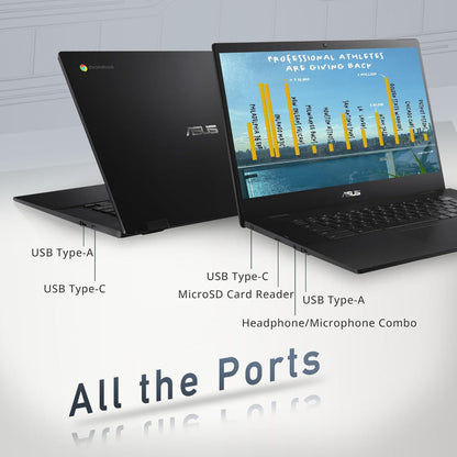 15.6" FHD Chromebook Laptop – Intel Celeron, 4GB RAM, 64GB eMMC, Wi-Fi & Bluetooth (Renewed)