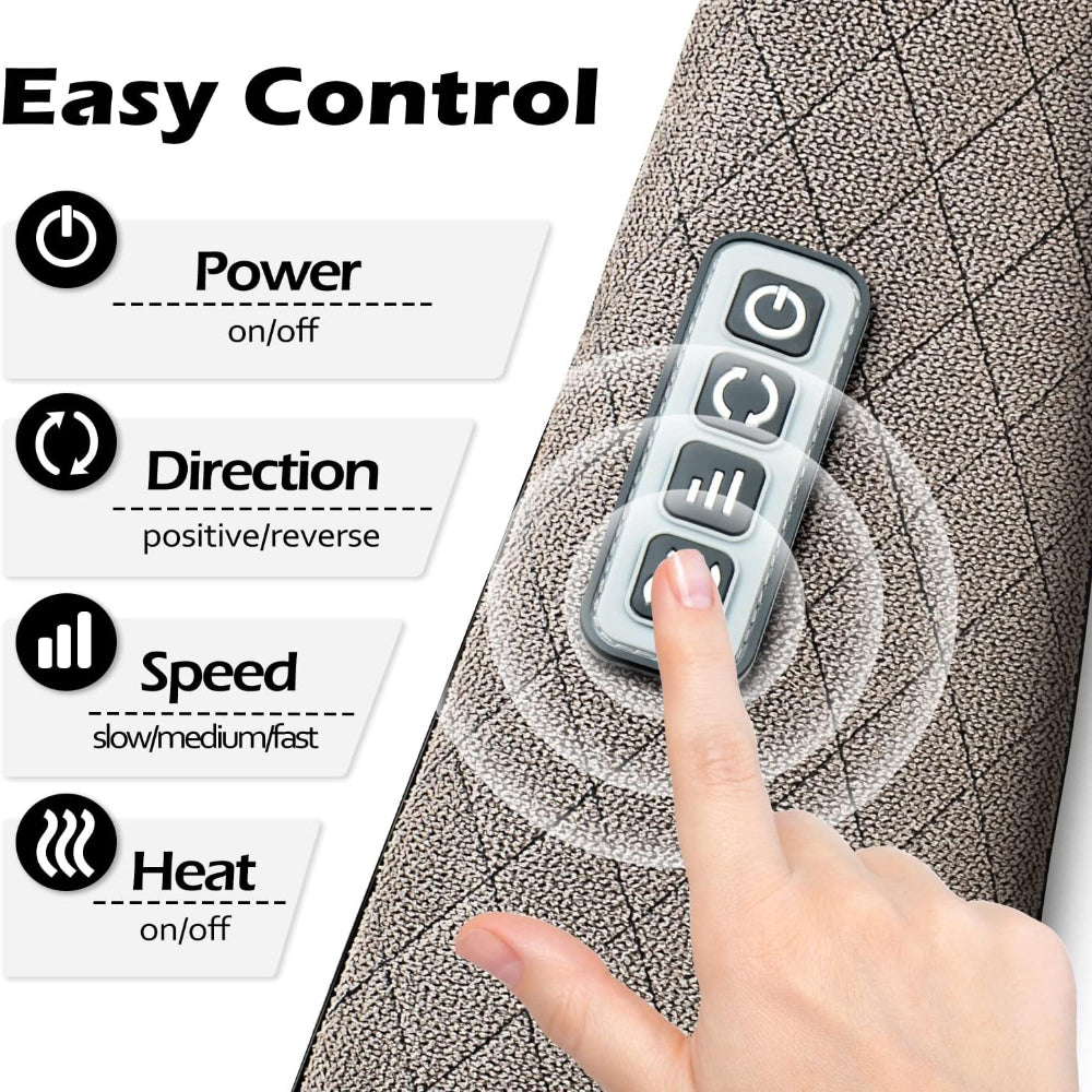 Shiatsu Electric Neck Back Massager Pillow – 3D Kneading with Heat for Shoulder & Muscle Relief