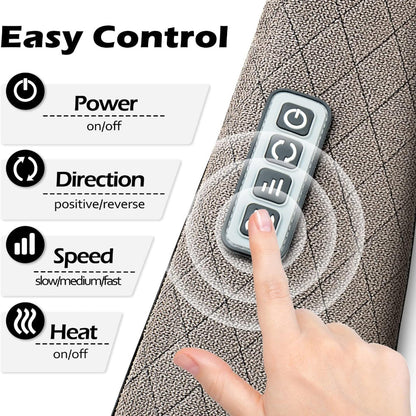 Shiatsu Electric Neck Back Massager Pillow – 3D Kneading with Heat for Shoulder & Muscle Relief