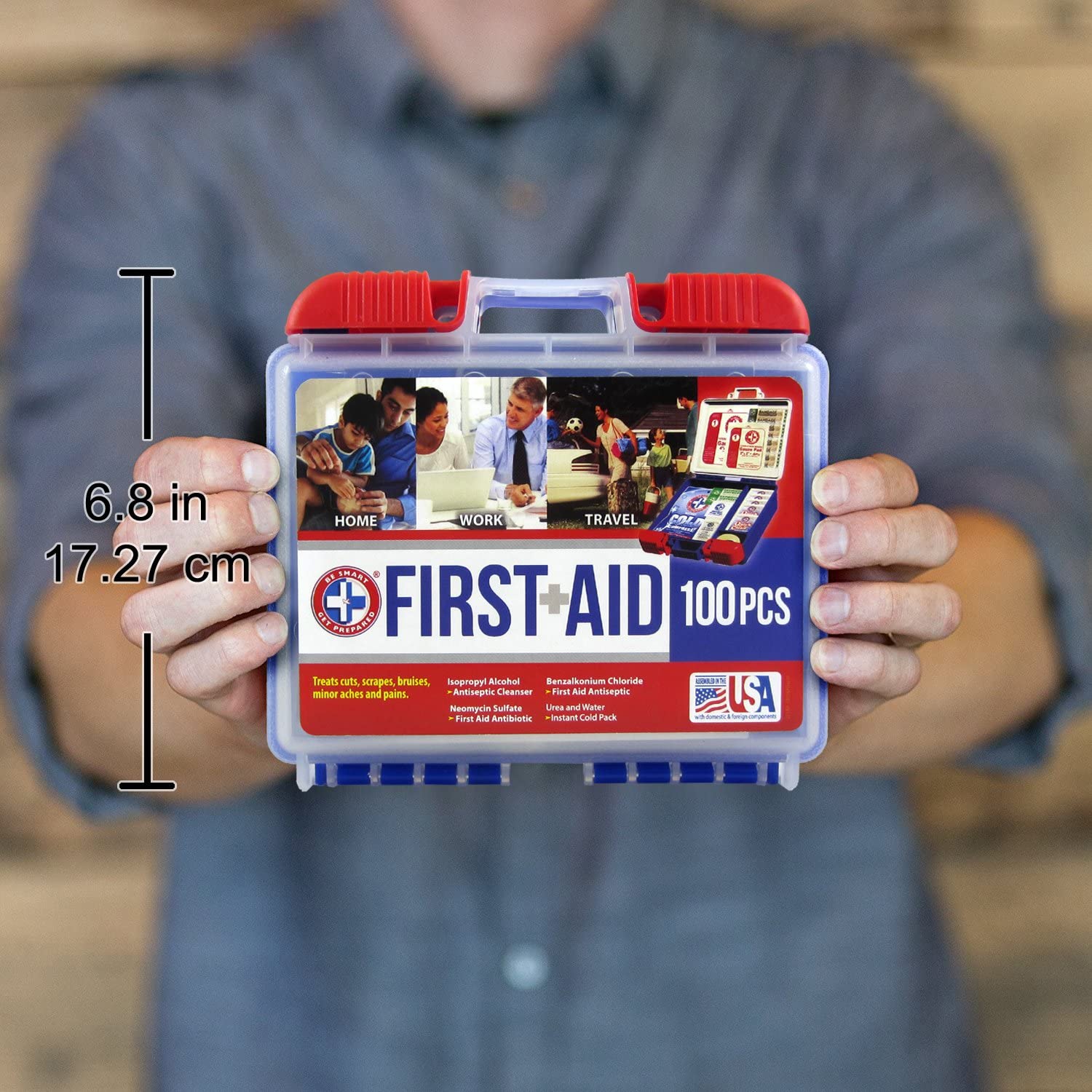 Be Smart Get Prepared 100 Piece First Aid Kit
