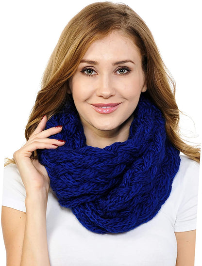 Basico Infinity Scarf | Winter Crochet Knit Scarf in One Size