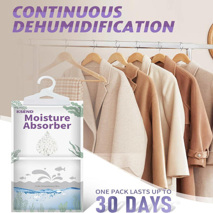 8-Pack Moisture Absorber Bags – Hanging Dehumidifier Packs for Closet Bathroom Kitchen
