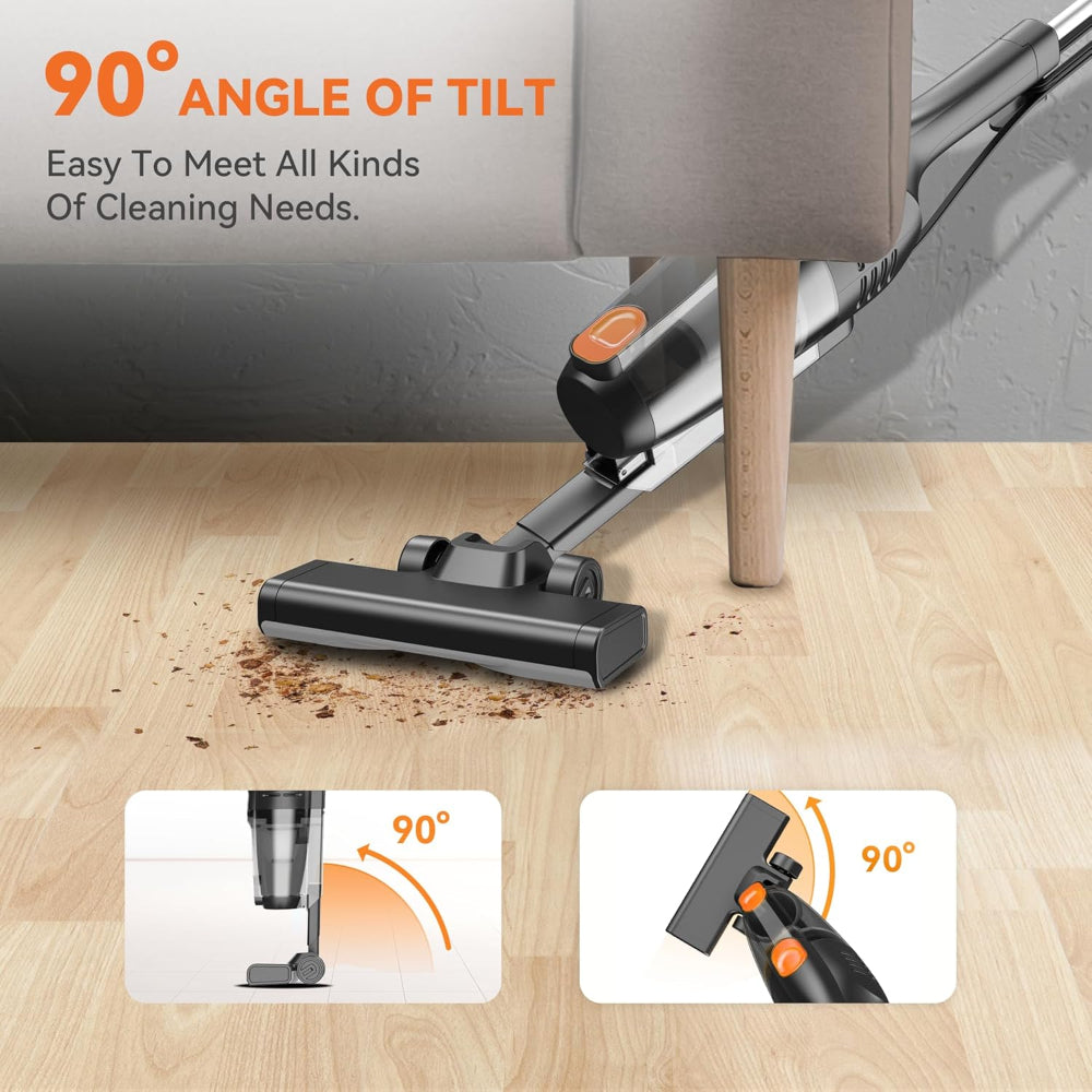 Corded Stick Vacuum Cleaner – 2-in-1 Handheld Use – 20KPa Powerful Suction with 16ft Cord – Lightweight Design for Hardwood Floors & Pet Hair