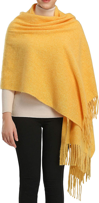 Women Men Winter Thick Cable Knit Wrap Chunky Warm Scarf