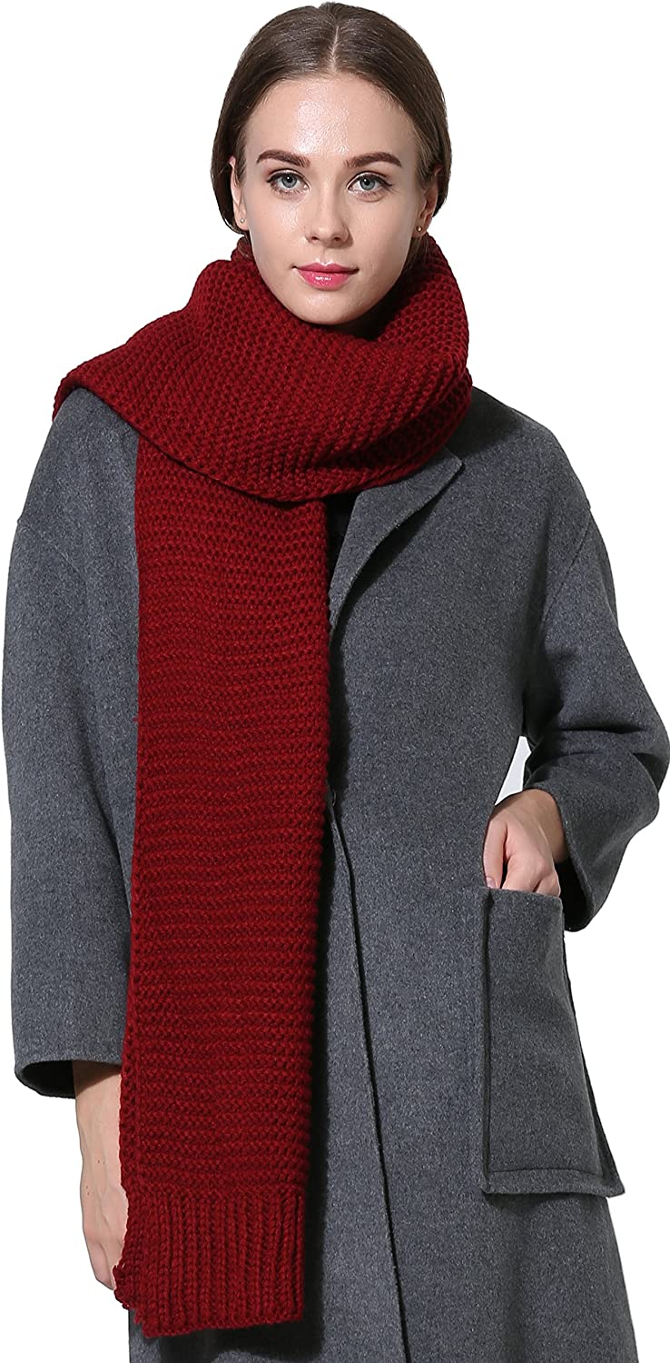 Women Men Winter Thick Cable Knit Wrap Chunky Warm Scarf