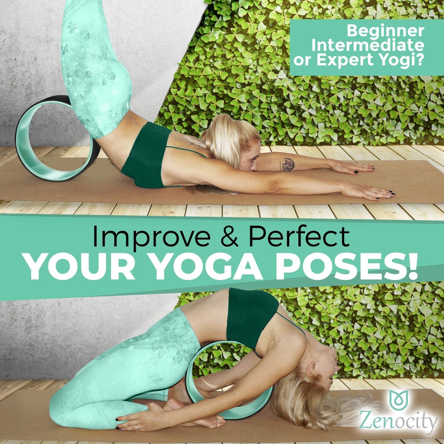 Yoga Wheel - The Best Balance Accessory for Stretching | Posture Fit Padding Technology Keeps You Comfortable & Stable While You Stretch | Fits All Sized People | Holds 440 LBS