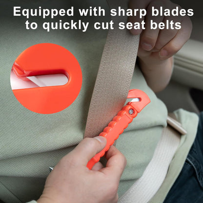 2-Pack Car Safety Hammer – 2-in-1 Auto Escape Tool with Window Glass Breaker & Seat Belt Cutter – Emergency Rescue for Family & Traffic Accidents