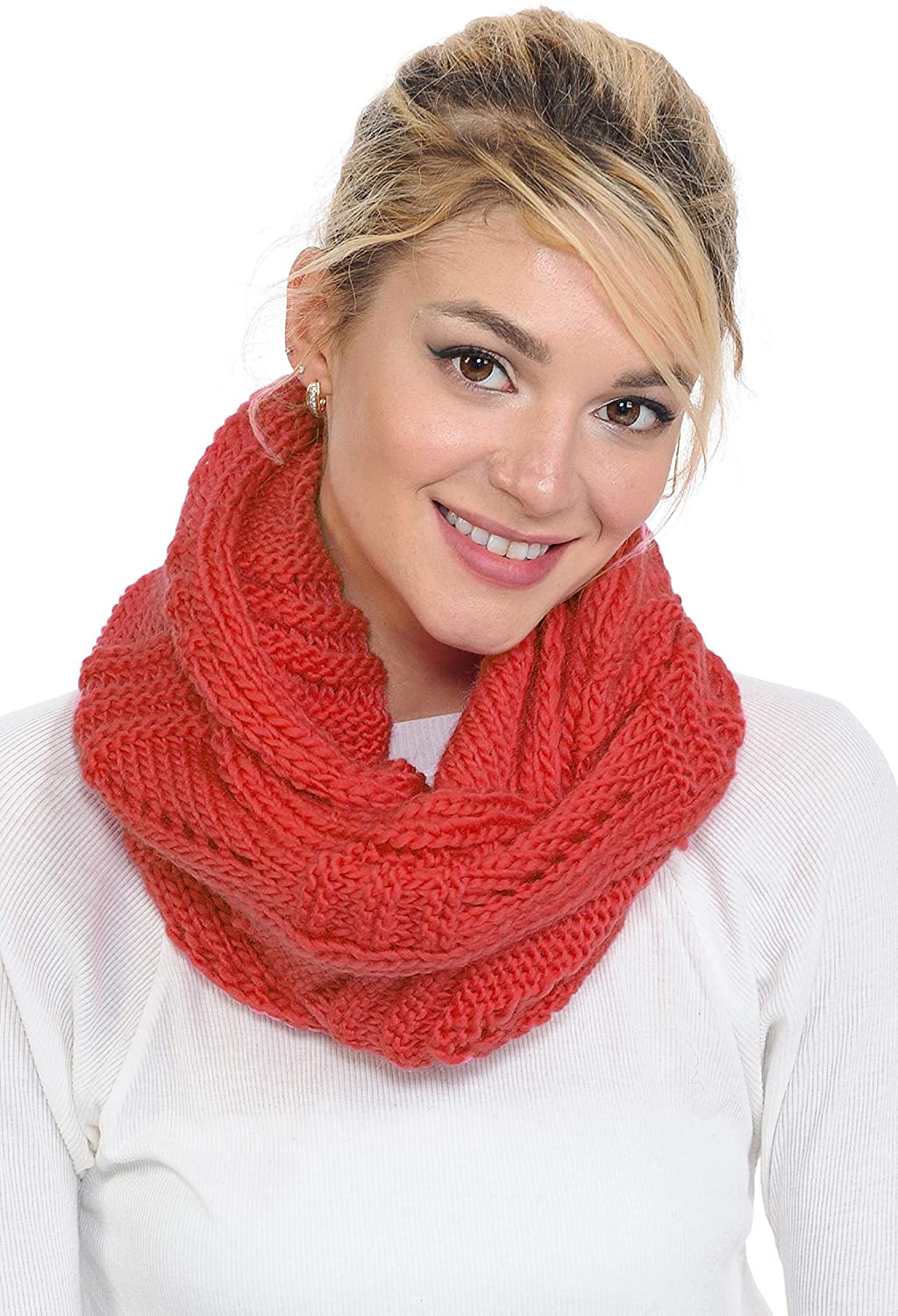 Basico Women Winter Infinity Scarf Warm Knitted Circle Loop Various Colors…