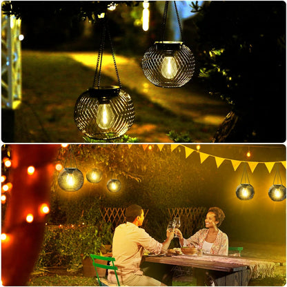 Outdoor Solar Lantern – Waterproof Hanging Garden Light for Yard Patio Pathway Tree Decor
