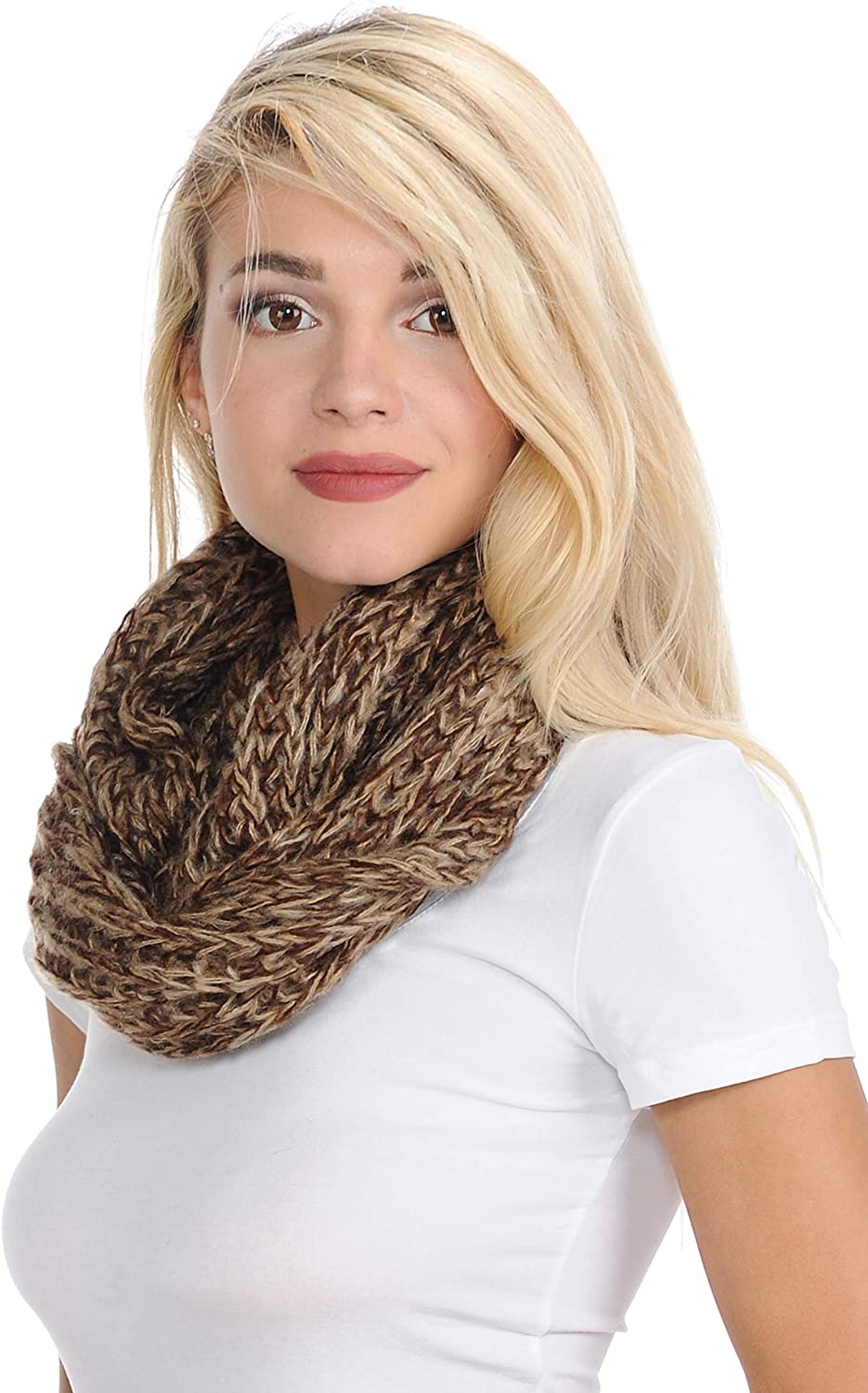 Basico Infinity Scarf | Winter Crochet Knit Scarf in One Size