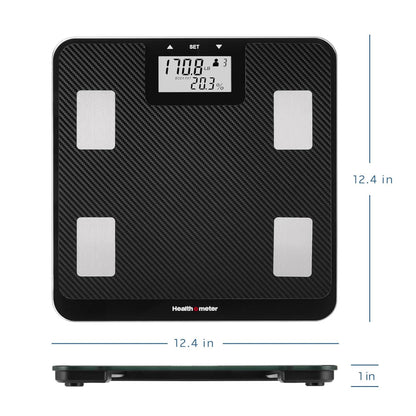 Digital Body Composition Scale – BMI, Body Fat & Water Analyzer, Multi-User Tracking, Step-On Carbon Fiber Platform, Backlit Display, 450 lb Capacity
