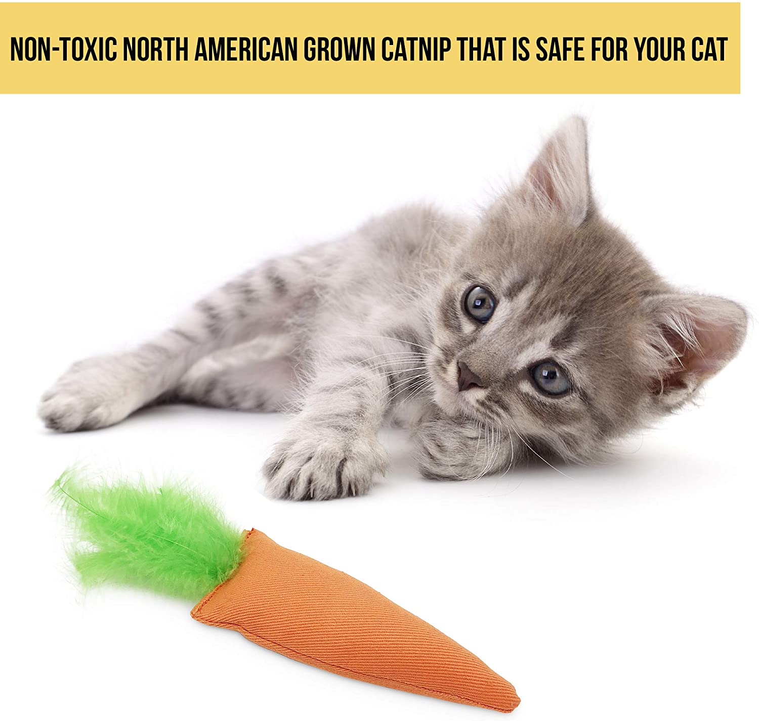 OurPets 100 Percent North American Catnip Filled Cat Toys (Interactive Cat Toys for Indoor Cats, Kitten Toy,Cat Chew Toy & Catnip Toys for Cats) Great for Cats who Enjoy Catnip & Interactive Cat Toys