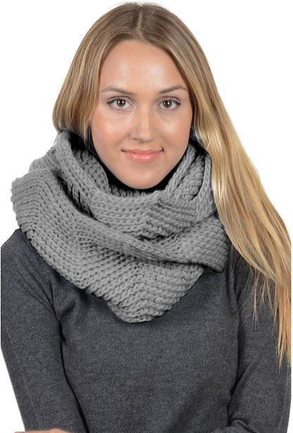 Basico Women Winter Infinity Scarf Warm Knitted Circle Loop Various Colors…