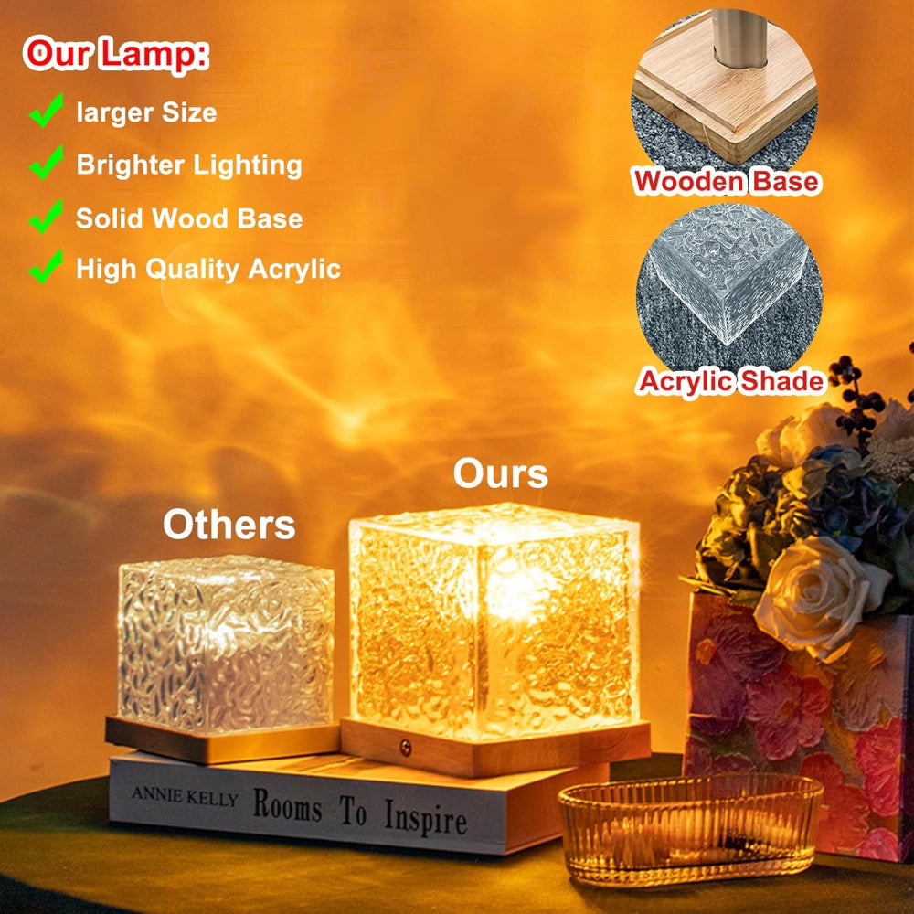 Ocean Wave Light Projector – 16-Color Dimmable Ambient Mood Lamp with Remote – Crystal Northern Lights for Bedroom, Bathroom & Playroom