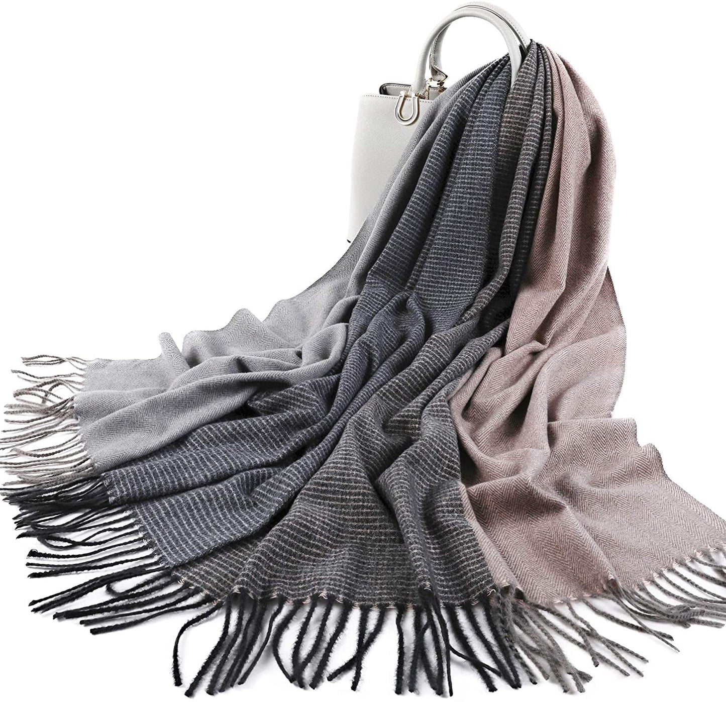 PINCTROT Chunky Large Blanket Scarf for Men Women Warm Cozy Plaid Tartan Wrap Super Soft Shawl Cape
