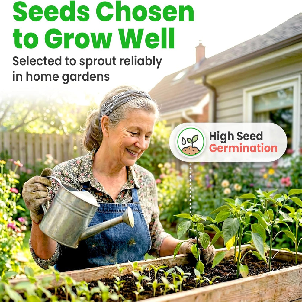Variety Heirloom Vegetable & Fruit Seeds – Non-GMO Survival Seed Vault for Home Garden & Outdoor Planting