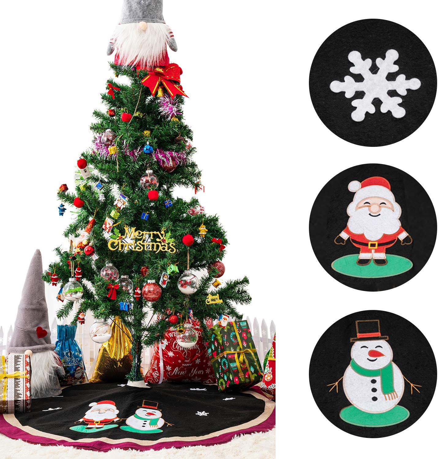48" Decorative Christmas Tree Skirt 