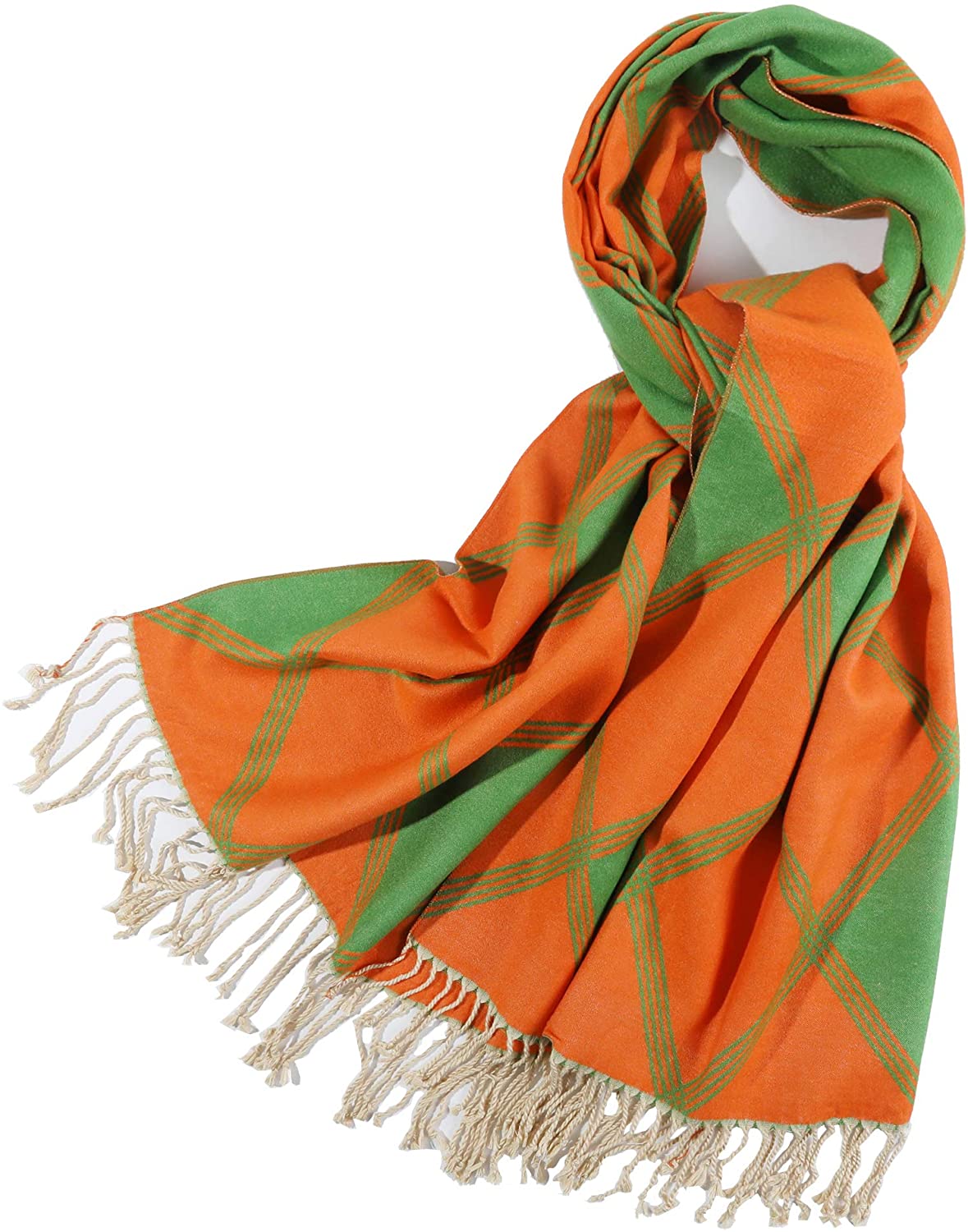 PINCTROT Chunky Large Blanket Scarf for Men Women Warm Cozy Plaid Tartan Wrap Super Soft Shawl Cape