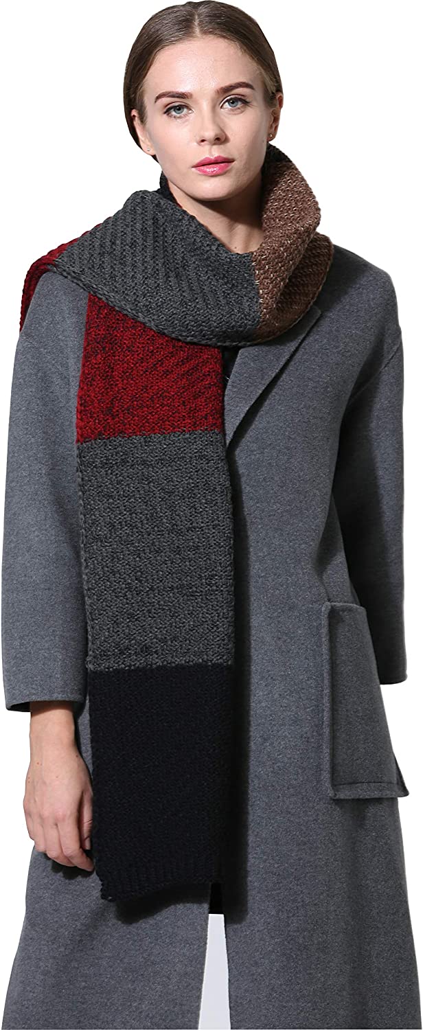 Women Men Winter Thick Cable Knit Wrap Chunky Warm Scarf