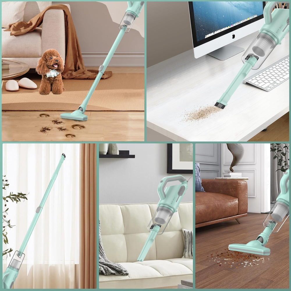 Corded Stick Vacuum Cleaner – Lightweight Electric Broom Use – 20KPa Strong Suction with 20ft Power Cord – Hardwood Floors, Carpet & Pet Hair Cleaning