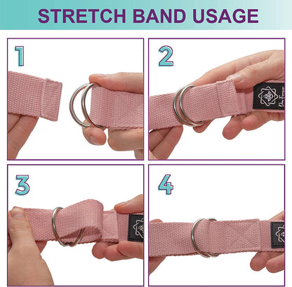 Dea Forever Yoga Blocks with Strap Set | High-Density Eva Foam Blocks with Yoga Strap D Ring Yoga Set with Bag | Yoga Brick 2 Pack and Strap + eBook for a Better Lifestyle