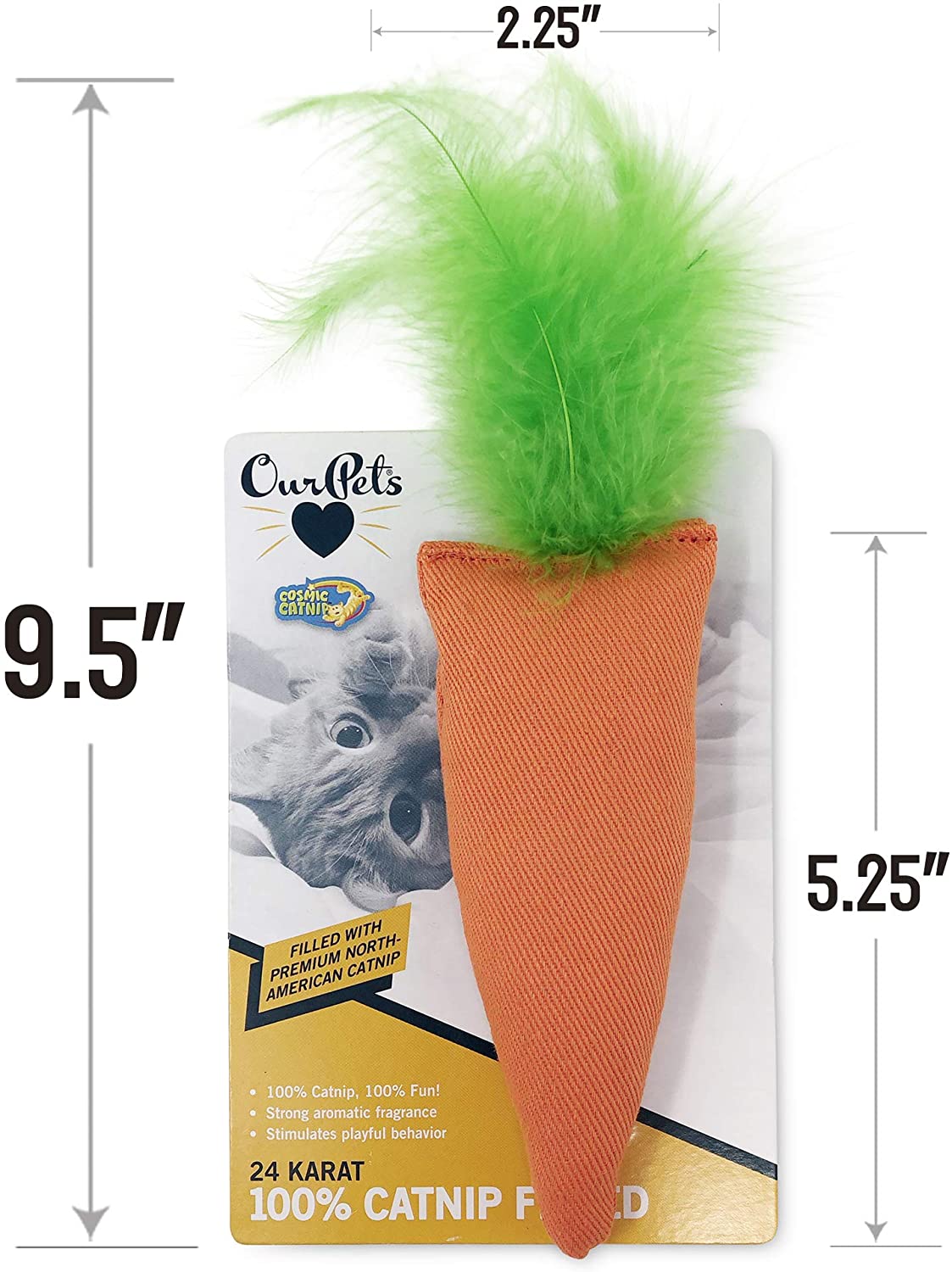OurPets 100 Percent North American Catnip Filled Cat Toys (Interactive Cat Toys for Indoor Cats, Kitten Toy,Cat Chew Toy & Catnip Toys for Cats) Great for Cats who Enjoy Catnip & Interactive Cat Toys
