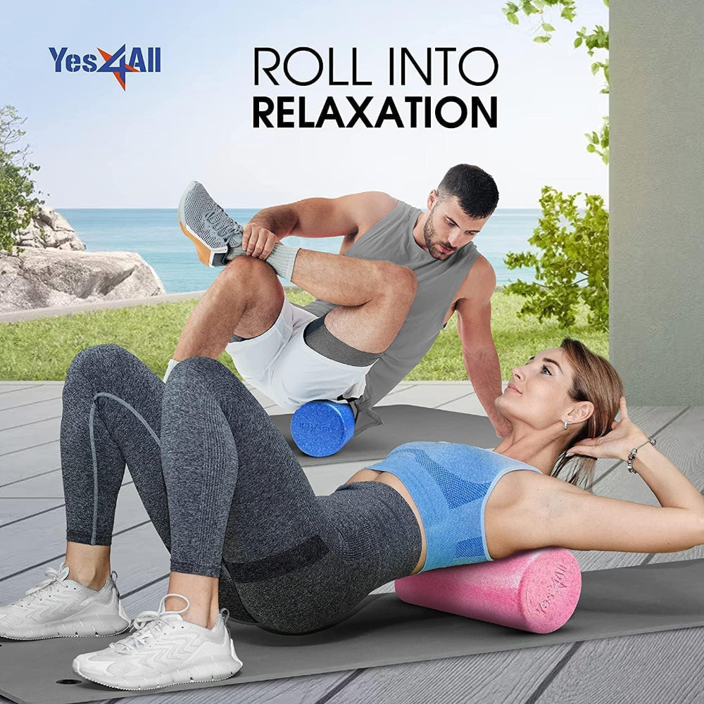 Foam Roller – High Density Exercise Roller for Yoga Pilates Stretching Recovery Use