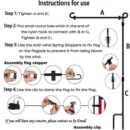Metal Garden Flag Stand