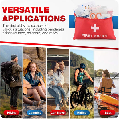 107-Piece First Aid Kit – Compact Emergency Kit for Home, Car & Travel – Lightweight Trauma & Survival Kit for Hiking, Camping, Sports & Outdoor Use