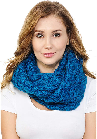 Basico Infinity Scarf | Winter Crochet Knit Scarf in One Size