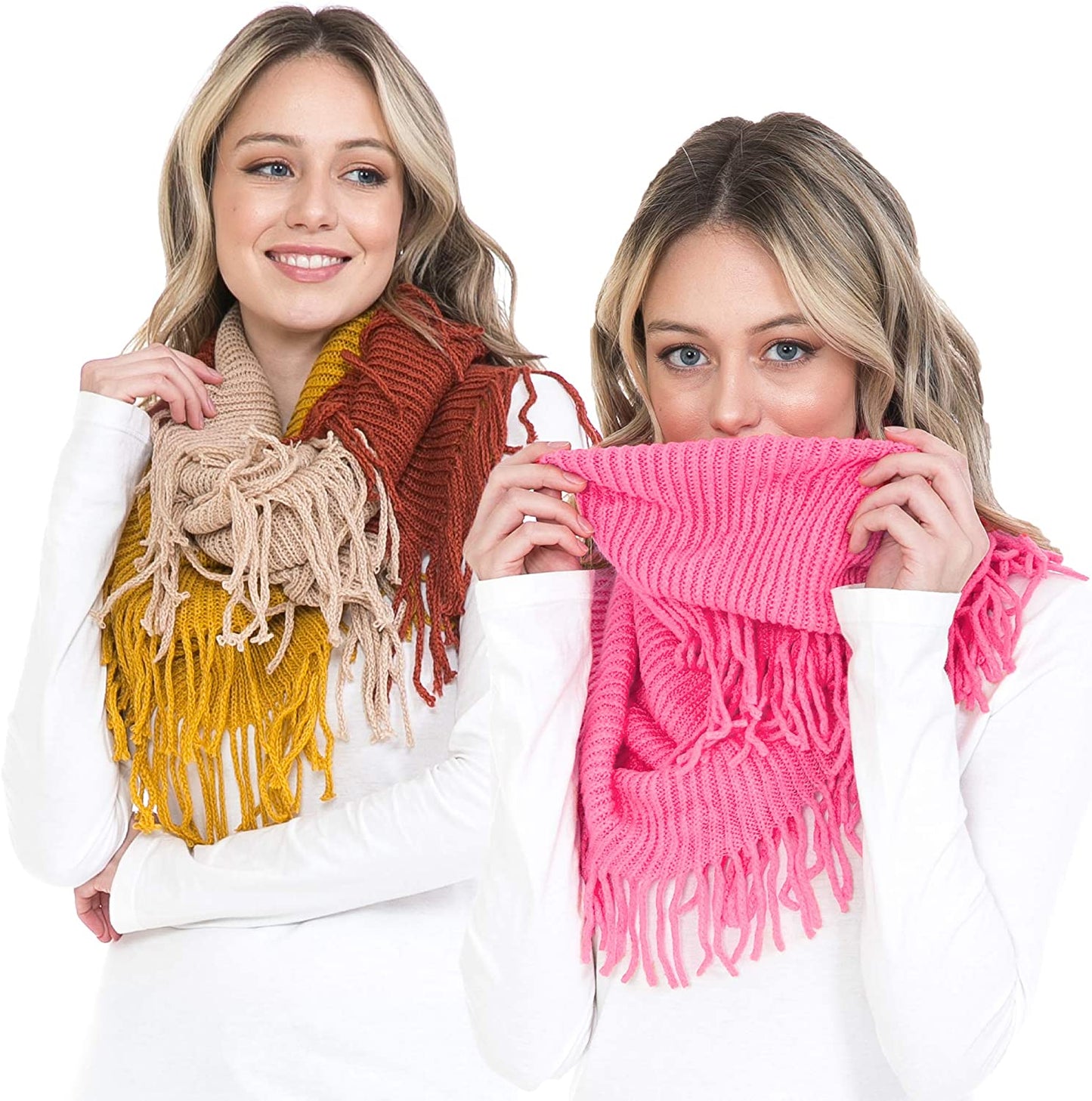 Basico Scarfs For Women Fashion, Soft Winter Scarf Masks, Infinity Scarves Neck Warmer