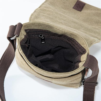 Vintage Canvas Messenger Bag – Crossbody Shoulder Satchel, Adjustable Strap