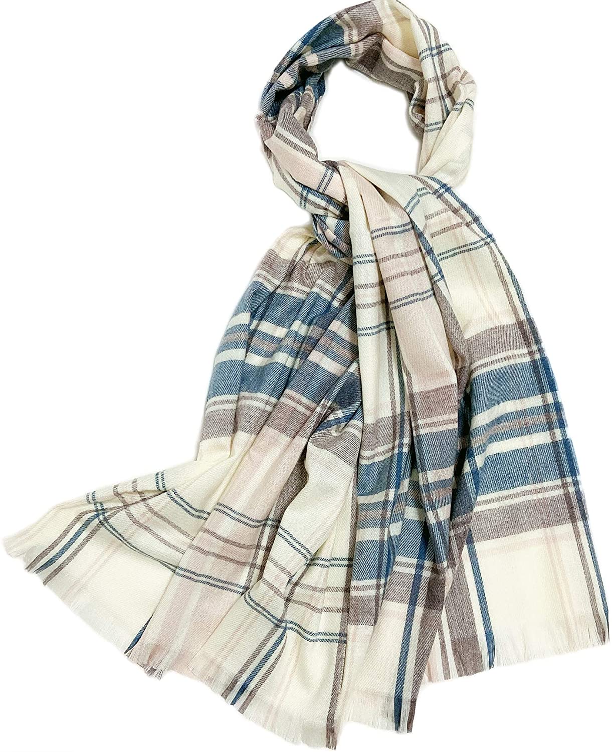 PINCTROT Chunky Large Blanket Scarf for Men Women Warm Cozy Plaid Tartan Wrap Super Soft Shawl Cape