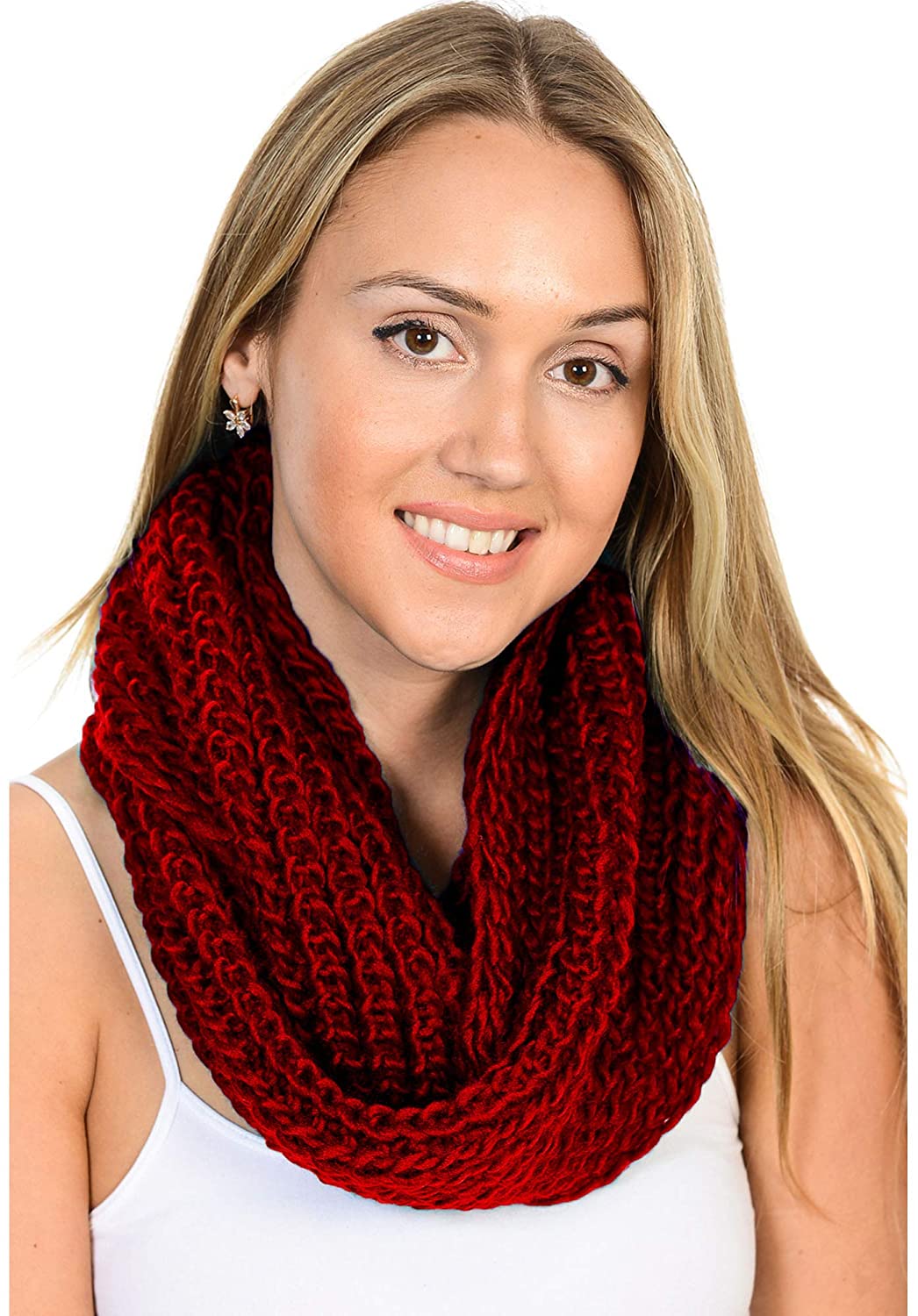 Basico Infinity Scarf | Winter Crochet Knit Scarf in One Size