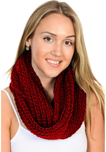 Basico Infinity Scarf | Winter Crochet Knit Scarf in One Size