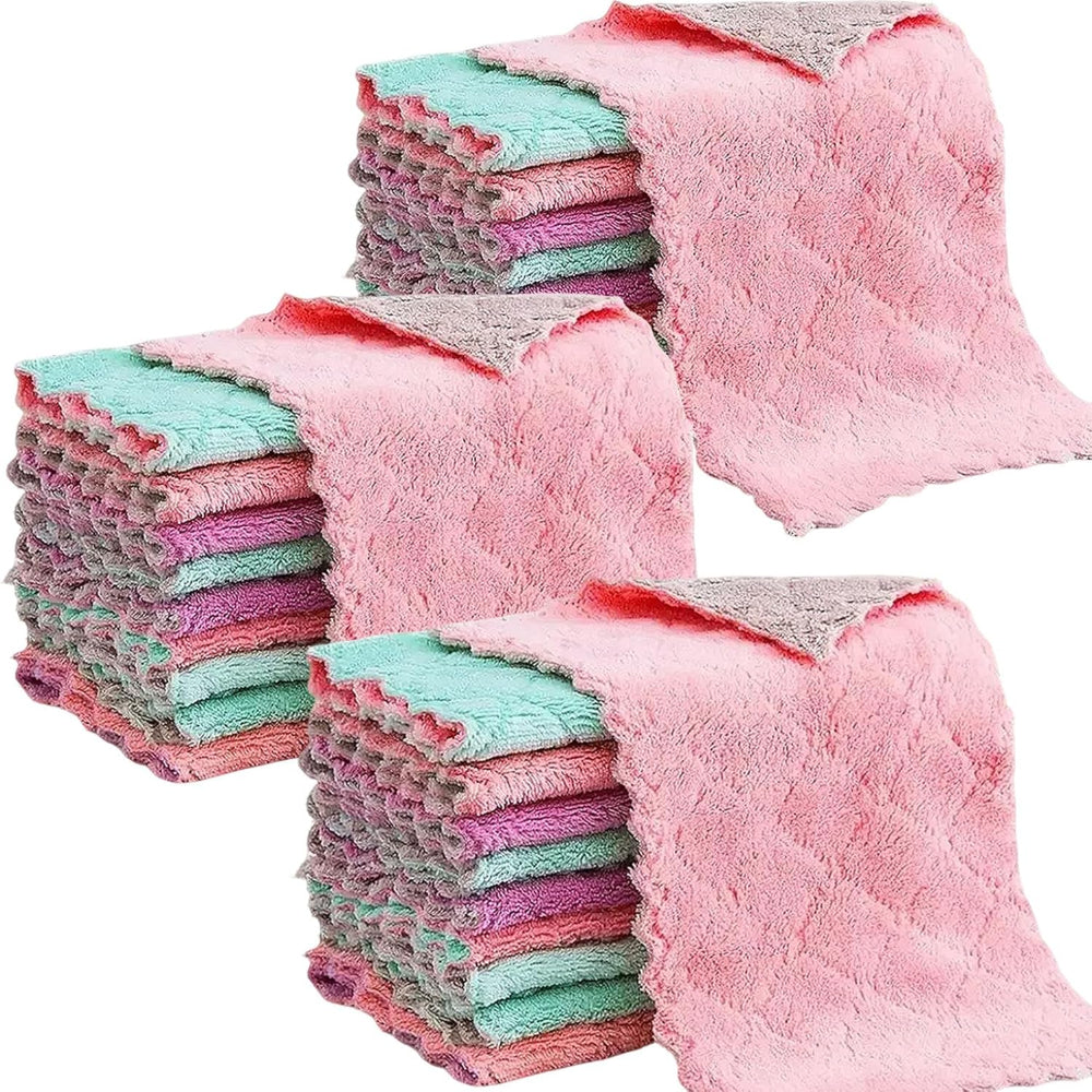 Reusable Microfiber Dish Towels, Super Absorbent, Quick-Drying, Lint-Free, Machine Washable