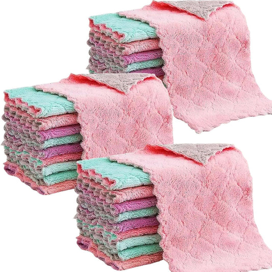 Reusable Microfiber Dish Towels, Super Absorbent, Quick-Drying, Lint-Free, Machine Washable